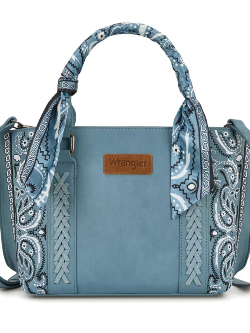 Wrangler Purse for Women Medium Cowgirl Paisley Satchel Handbags with Bandana